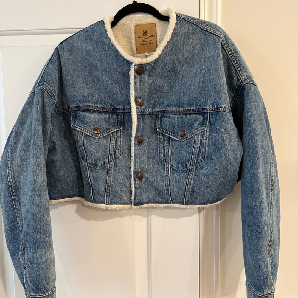 Denimist Denim Oversized Sherpa-Lined Jacket - Picture 2 of 5